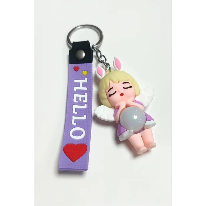 Peri Işıklı Silikon Anahtarlık