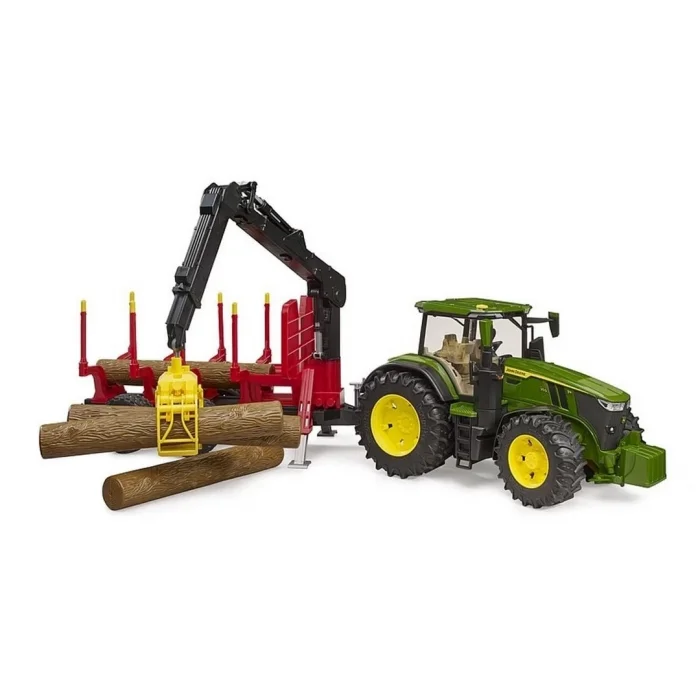 Bruder John Deere 7R 350 Traktör Kütük Taşıyan Römork BR03154