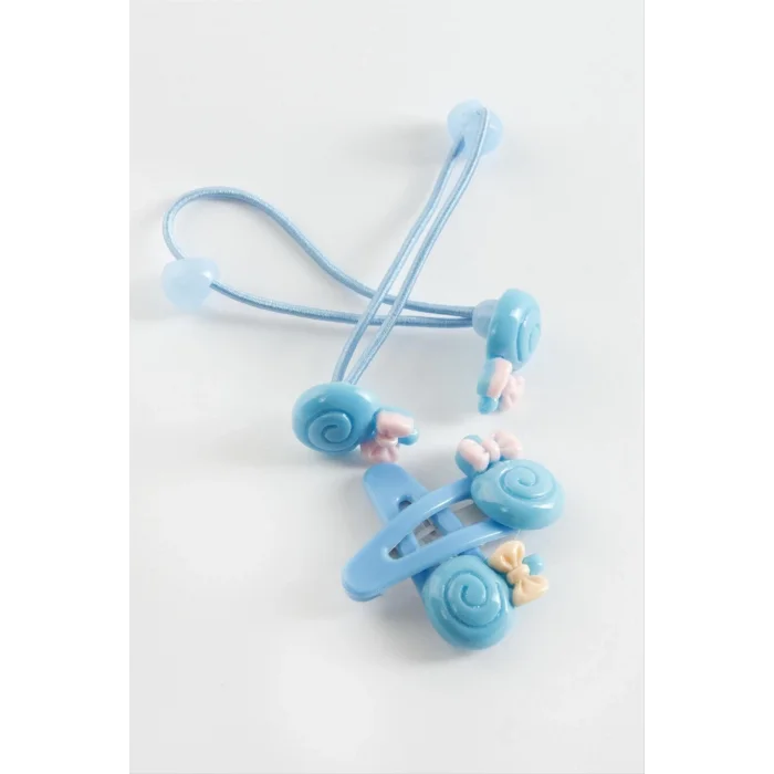 Çiçek Pens Lastikli Toka 4 Adet