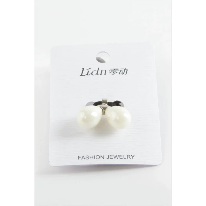 Damla Sallantılı İnci Lastikli Toka