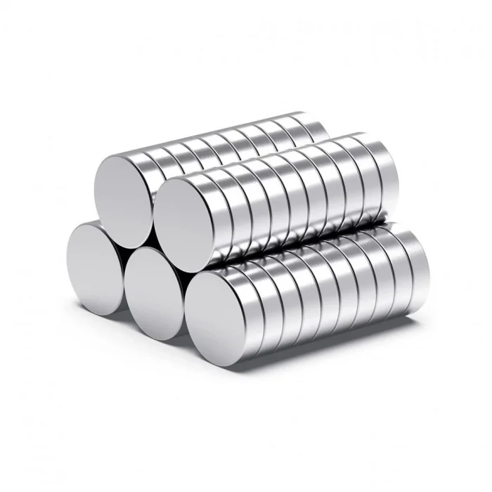 5 Adet 10x2mm Yuvarlak Neodyum Mıknatıs Güçlü Magnet Nikel Kaplamalı