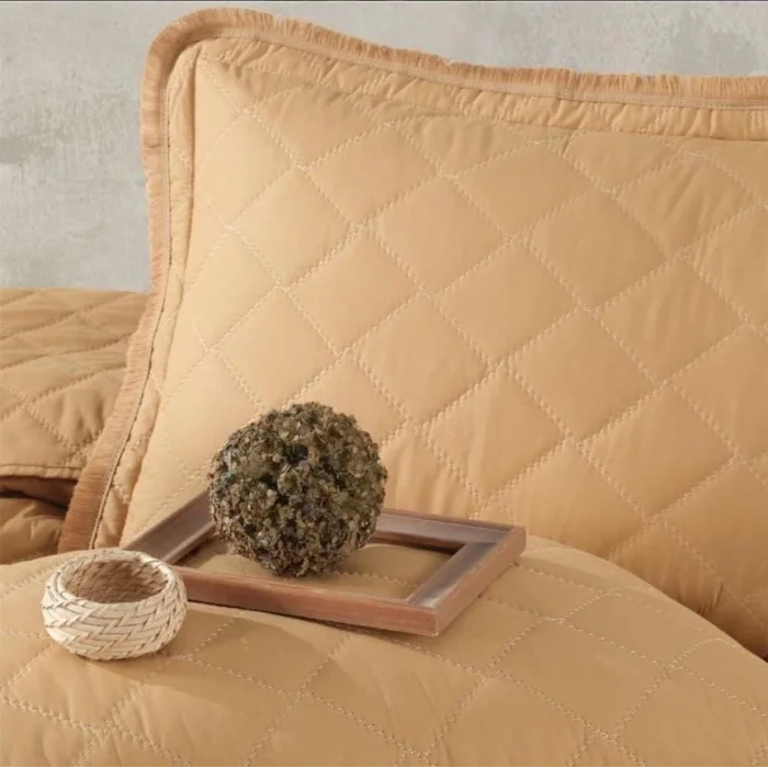 Clasy Çift Kişilik Yatak Örtüsü Tafana V4 Zencefil