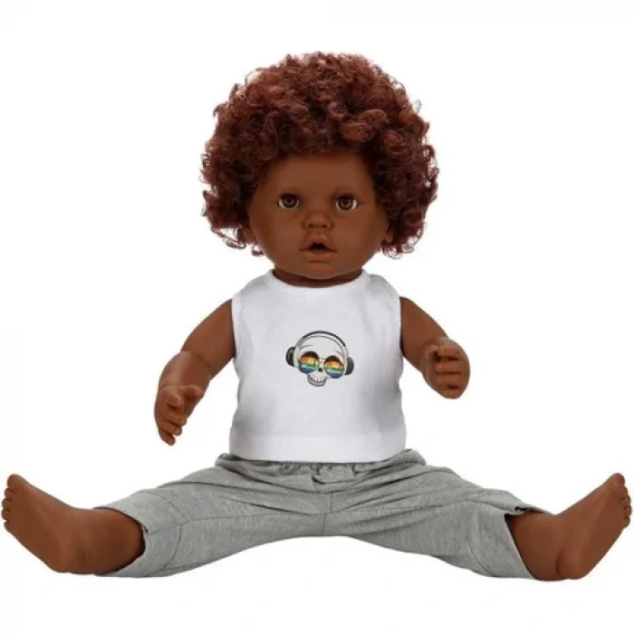 1060091 Dada Kıvırcık Saçlı Bebek 60 cm -Sunman