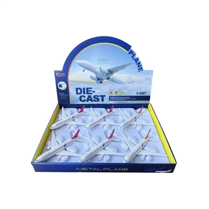 HW-180 2823 RED CB IŞIKLI SESLİ METAL YOLCU UÇAĞI