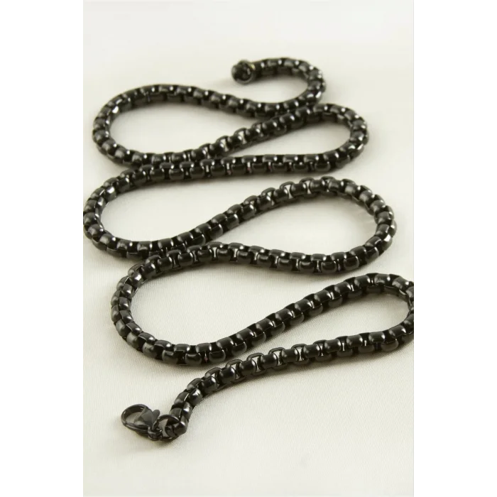 Kare Zincir Çelik Kolye 45 cm