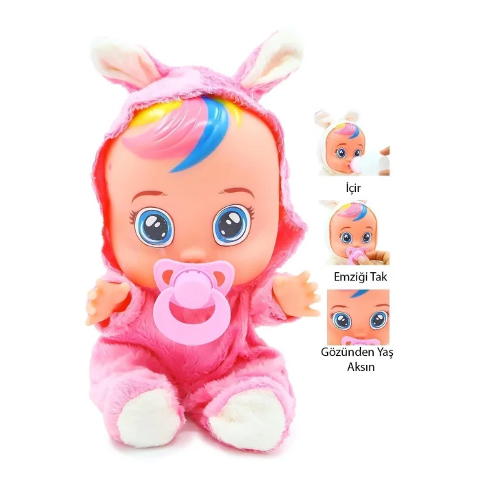 Pembe Renk Ağlayan Ve Konuşan Et Bebek İSTEKLİ İNTERAKTİF BEBEK