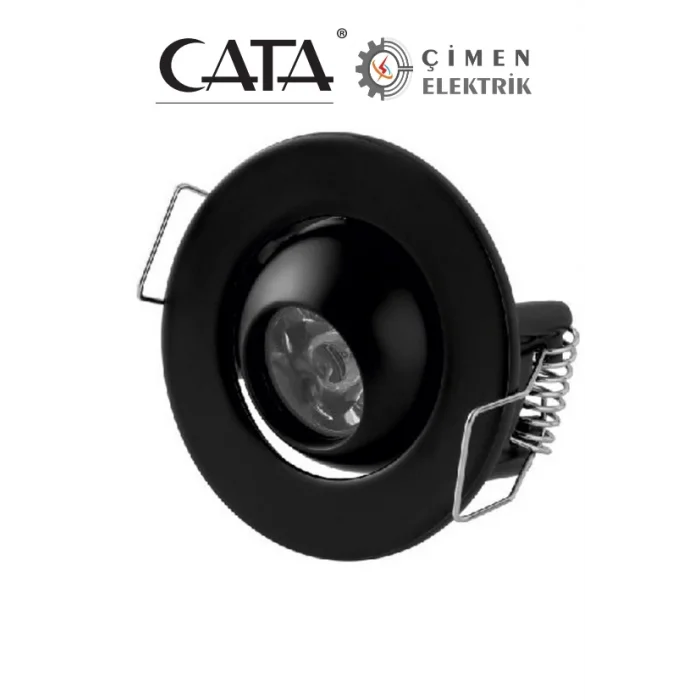 CATA CT 5268 1.5W Siyah Kasa Led Spot 3200K Gün Işığı