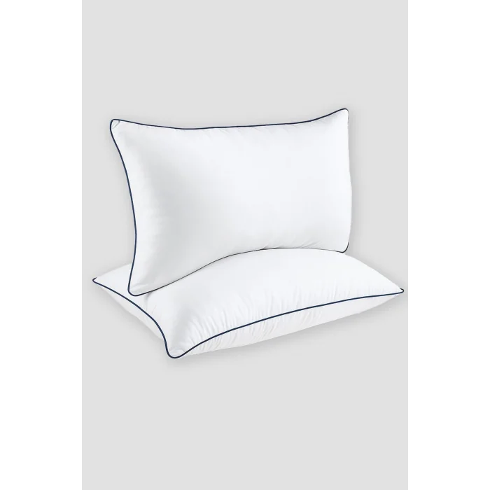 2 Adet 50x70cm Nano Jel Lüks Yastık | 1200gr Anti-alerjik Pamuklu Yastık Seti 2li