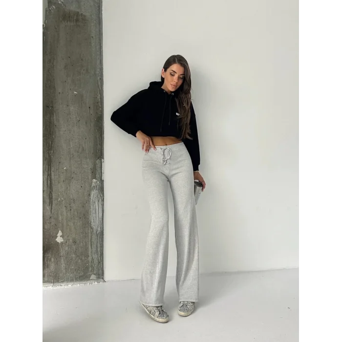 Fit comfort gri salaş pantolon A6011