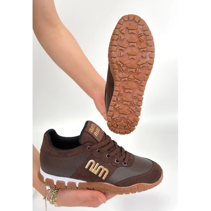 Marje Kahverengi Cilt Bağcıklı Spor Ayakkabı