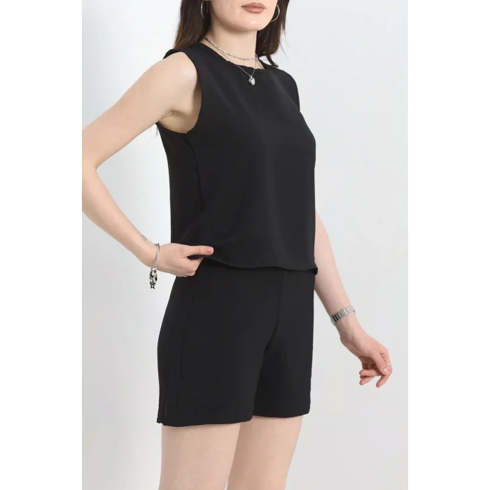 Şortlu Ayrobin takım siyah