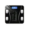 Dijital Baskül Yağ Ölçer Fonksiyonlu Akıllı Baskül Bluetooth Tartı- Siyah