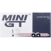 Mini GT 1/64 Car Hauler Trailer White MGTAC21