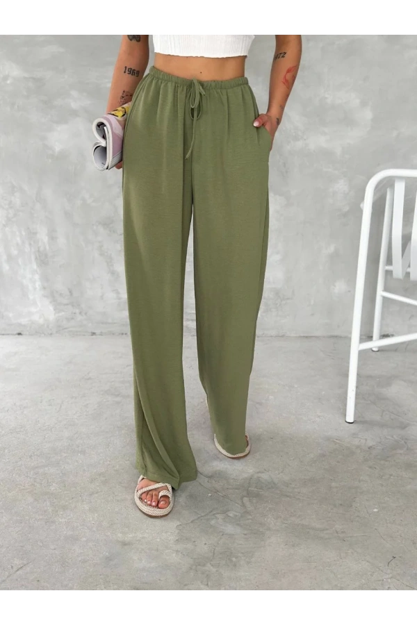 Ayrobin Oversize Kadın Pantalon - Mint Yeşili