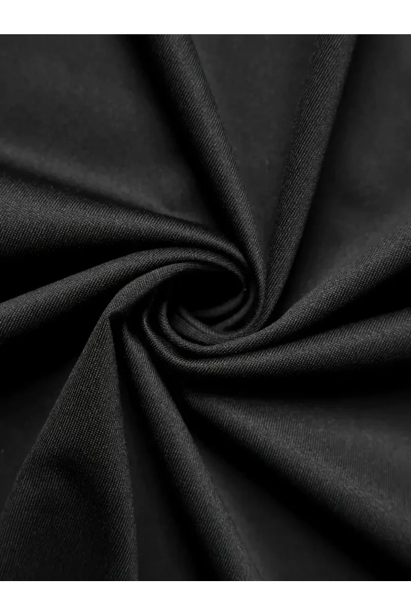 Benzersiz Sırt Baskılı Erkek Sokak Stili Bol Tişört - Nefes Alabilir Polyester, Makinede Yıkanabilir - Siyah