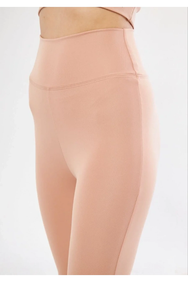 Dalgıç Yüksel Bel İspanyol Paça Tayt - Bej