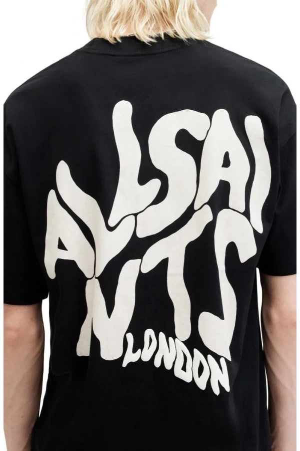 Erkek Baskılı Oversize T-shirt - Siyah