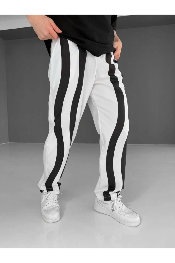 Paraşüt Kumaş Eşofman - Beyaz