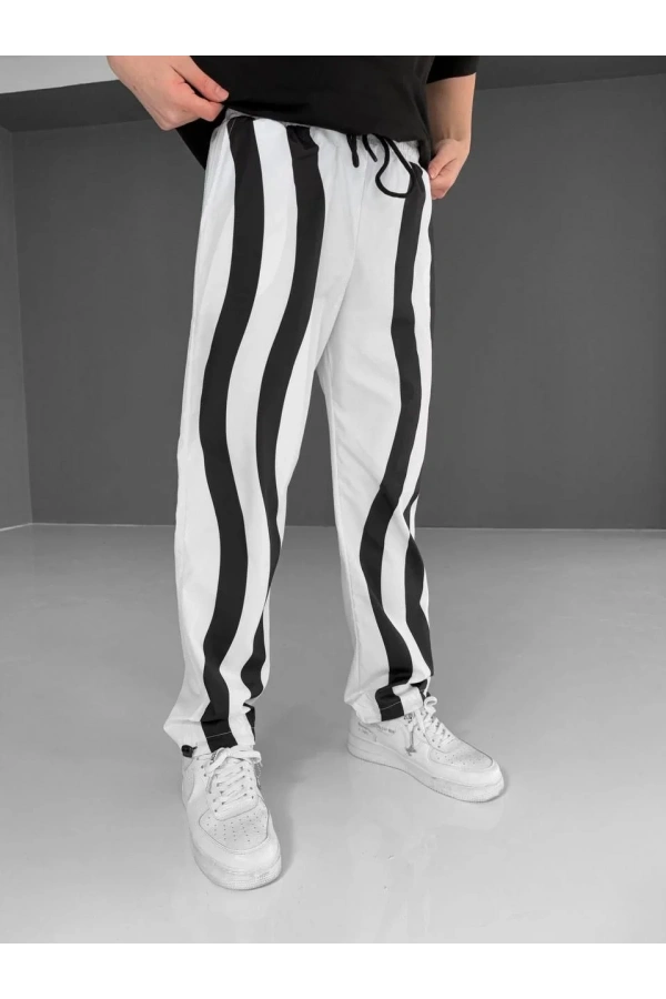 Paraşüt Kumaş Eşofman - Beyaz