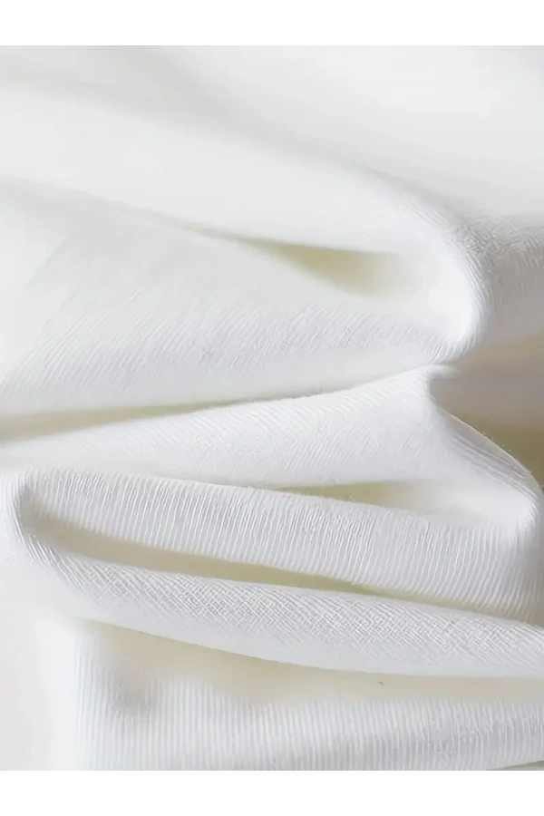 Rahat Bisiklet Yaka Tişört, Yaratıcı Karikatür Baskı - Yumuşak Polyester, Her Mevsim Giyilebilir- Beyaz