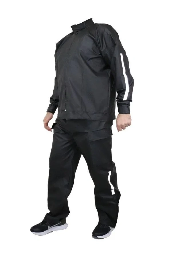 Yağmurluk Takım (Bahçıvan Tipi Askılı Pantolon ve Mont) - Siyah