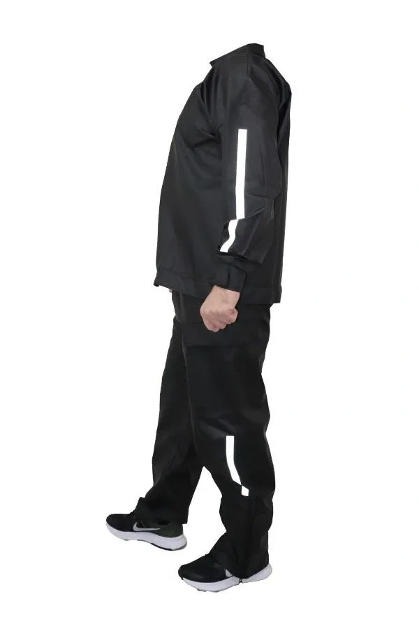 Yağmurluk Takım (Bahçıvan Tipi Askılı Pantolon ve Mont) - Siyah
