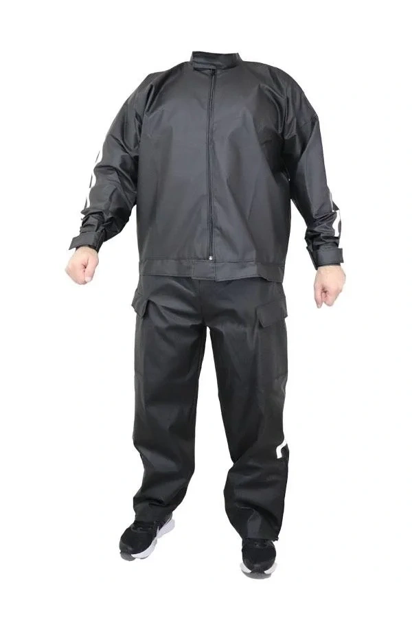 Yağmurluk Takım (Bahçıvan Tipi Askılı Pantolon ve Mont) - Siyah