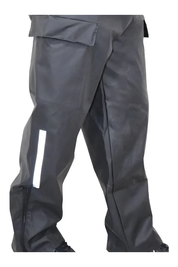 Yağmurluk Takım (Bahçıvan Tipi Askılı Pantolon ve Mont) - Siyah