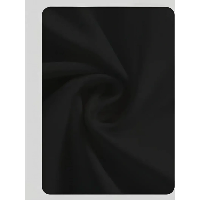 20/1 Penye Compack Day One Baskılı Oversize Bisiklet Yaka T-shirt - Siyah