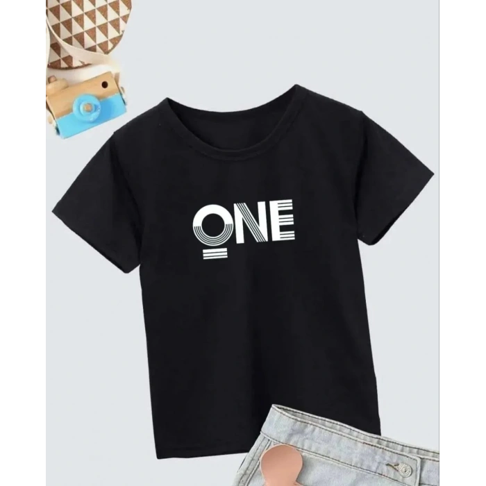 Erkek Çocuk Baskılı T-Shirt - Siyah