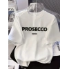 20/1 Penye Compack Baskılı Oversize Kısa Kol Bisiklet Yaka T-shirt - Beyaz