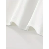 20/1 Penye Compack Baskılı Oversize Kısa Kol Bisiklet Yaka T-shirt - Beyaz