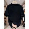 20/1 Penye Compack Özgür kuşlar Baskılı Baskılı Oversize Bisiklet Yaka T-shirt - Beyaz