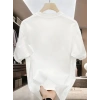 20/1 Penye Compack Özgür kuşlar Baskılı Oversize Bisiklet Yaka T-shirt - Beyaz