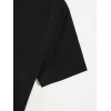 20/1 Penye Compack Shut up Baskılı Oversize Bisiklet Yaka Kısa Kol T-shirt - Siyah