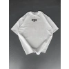 Baskılı Oversize Bisiklet Yaka T-shirt - Beyaz