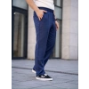 Erkek Keten Cepli Çıma Dikişli jogger Buggy Pantalon Rahat kalıp - Lacivert
