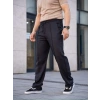 Erkek Keten Cepli Çıma Dikişli jogger Buggy Pantalon Rahat kalıp - Siyah