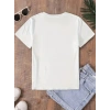 Sporda Günlük Hayata Giyilebilir GYM Baskılı Oversize Bisiklet Yaka Erkek T-shirt - Beyaz