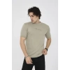 Unisex Bisiklet Yaka Slim fit T-Shirt- Açık Yeşil