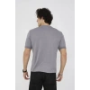 Unisex Bisiklet Yaka Slim fit T-Shirt- Gri