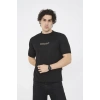 Unisex Bisiklet Yaka Slim fit T-Shirt- Siyah
