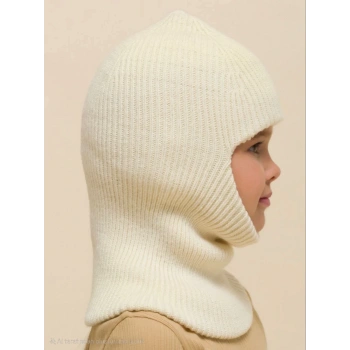 Kışlık Kar Maske Çocuk Triko Bere - Krem