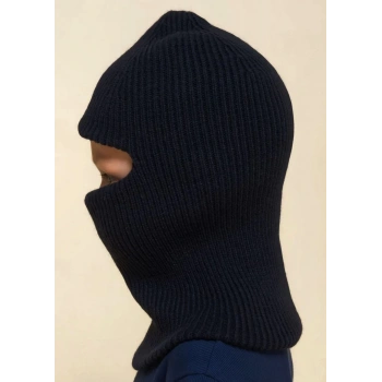 Kışlık Kar Maske Çocuk Triko Bere - Siyah