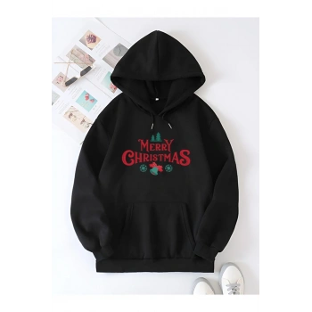 Merry Chrıstmas Sweatshirt & Hodie - Siyah