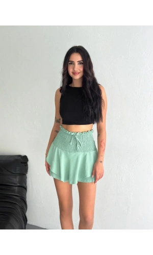 Ayrobin Şortlu Etek - Su Yeşili