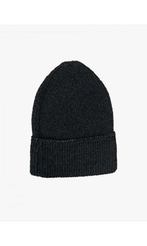 Kadın Dokuma Simli Triko Bere - Antrasit