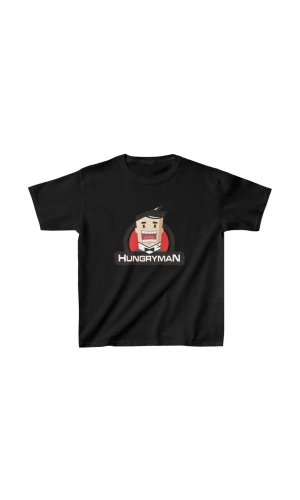 Unisex Çocuk Baskılı T-Shirt - Siyah