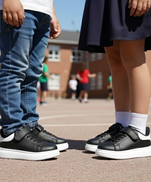 Oltu-Siyah Çocuk Sneaker