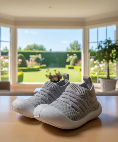 Bebek İlk Adım Ayakkabısı-Gri Panduf